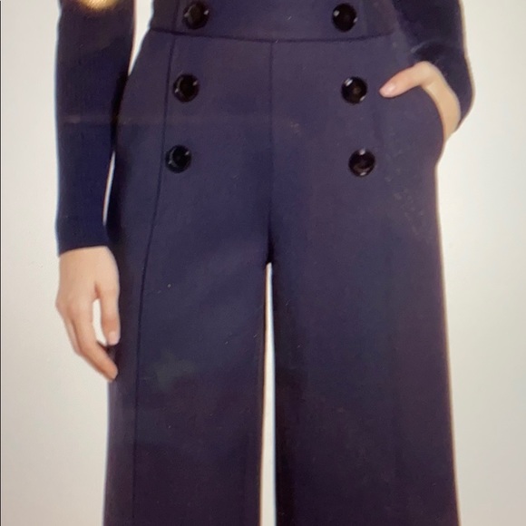 Lewit Button Detail Wide Leg Trouser - Picture 2 of 9